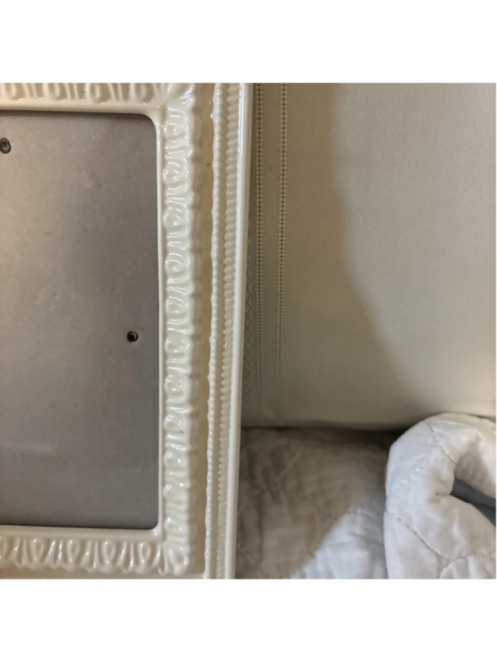 White Glass 5x7 Beautiful Frame